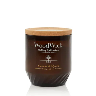 Woodwick Incense And Myrrh  Medium Renew Candle, 6 oz In Brown