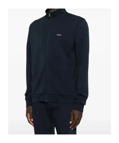 Woolrich Logo Interlock Track Jacket In Blue