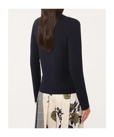 Weekend Max Mara Silk And Wool Yarn Jumper In Blue