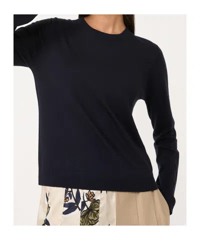 Weekend Max Mara Silk And Wool Yarn Jumper In Blue
