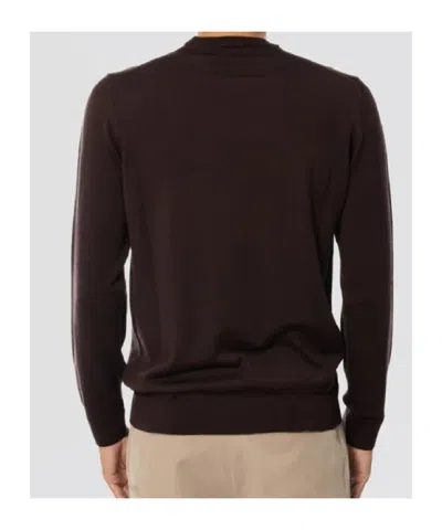 Alpha Studio Long-sleeved Crew Neck Pullover In Purple