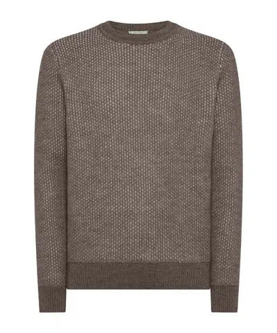 Seventy Jacquard Crewneck In Brown