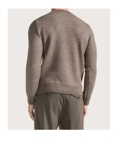 Seventy Jacquard Crewneck In Brown