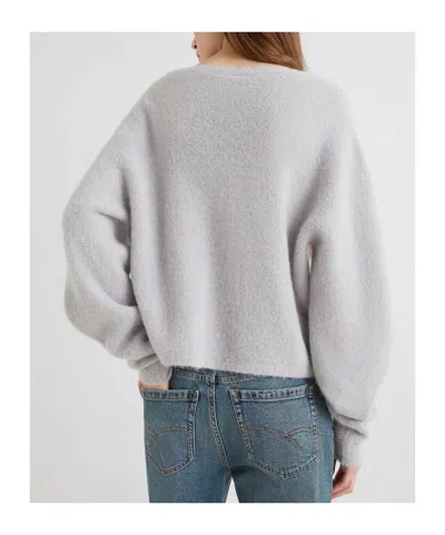 Marella Stretch Alpaca Crew-neck Sweater In Gray