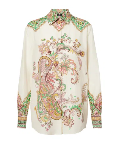 Etro Printed Pattern Shirt In White