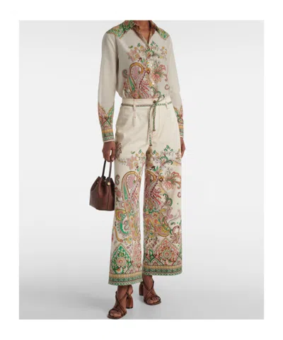 Etro Printed Pattern Shirt In White