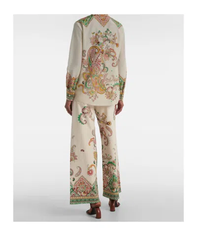 Etro Printed Pattern Shirt In White