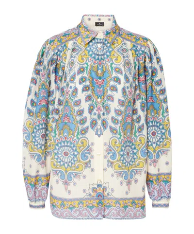 Etro Printed Pattern Shirt In White