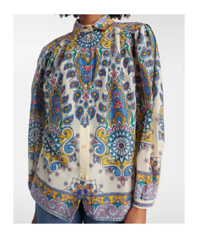 Etro Printed Pattern Shirt In White