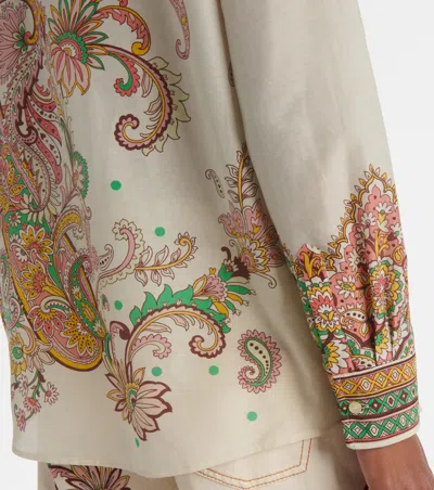 Etro Printed Pattern Shirt In White