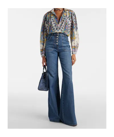 Etro Printed Pattern Shirt In White