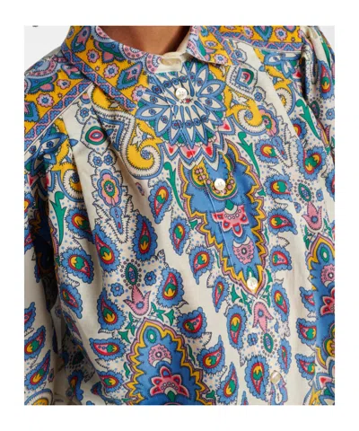 Etro Printed Pattern Shirt In White