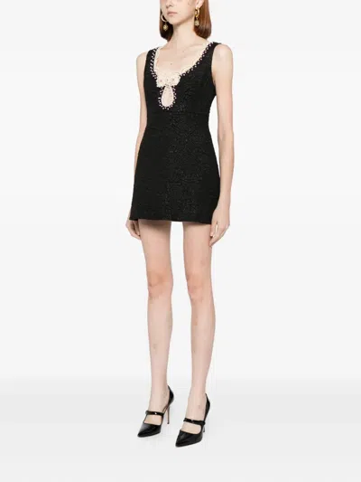 Cynthia Rowley Bead-embellished Dress In Black