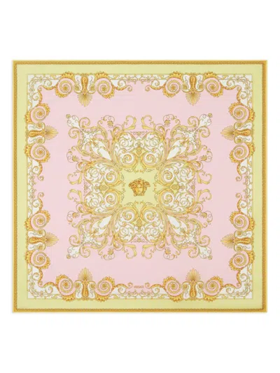 Versace Spring Barocco Printed Silk Scarf In Multi