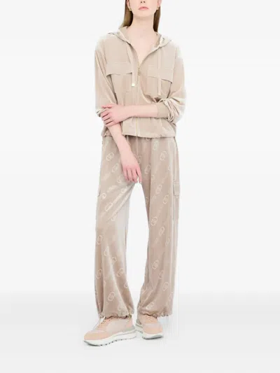 Liu •jo Logo-pattern Cargo Trousers In Neutral
