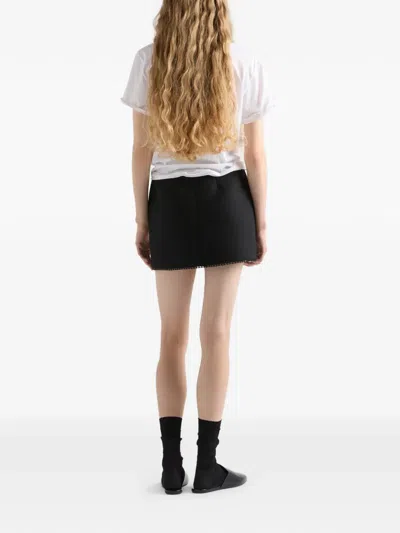 蕾丝细节迷你半身裙