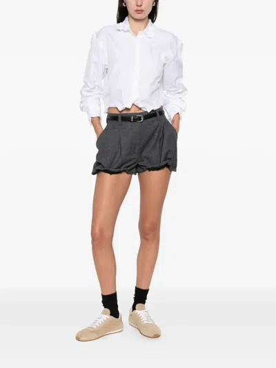 Prada Wired Shorts In Gray