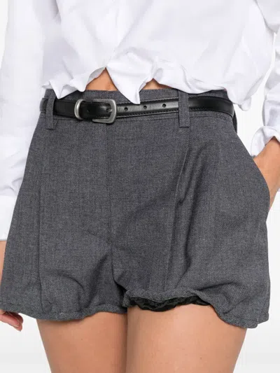 Prada Wired Shorts In Gray