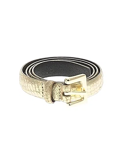 Pre-owned Club Monaco Leather Belt In Gold