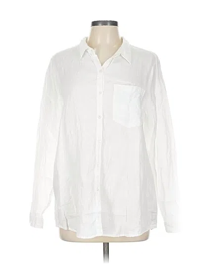 Pre-owned Ayr Long Sleeve Button Down Shirt In White