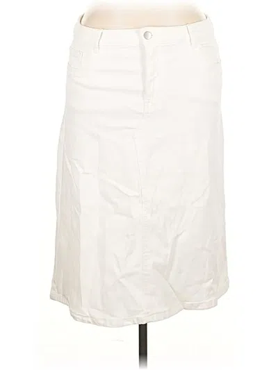 Pre-owned Baccini Casual Skirt In White