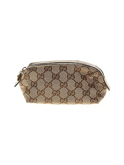 Pre-owned Gucci Makeup Bag In Brown