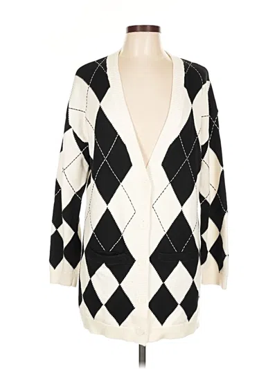 Pre-owned Talbots Cardigan Sweater In White