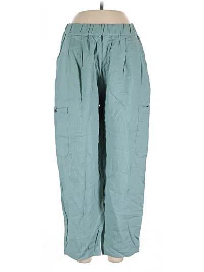 Pre-owned Magic Linen Linen Pants In Blue