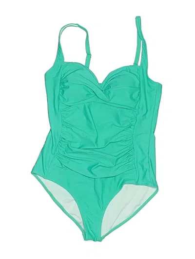 Pre-owned Ekouaer One Piece Swimsuit In Green