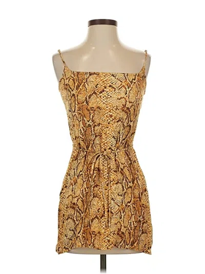 Pre-owned Reformation Cocktail Dress In Gold