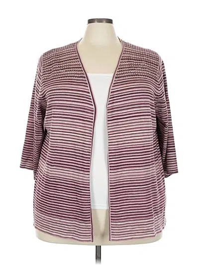 Pre-owned Catherines Cardigan Sweater In Burgundy