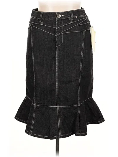 Motto Denim Skirt In Black