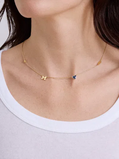 Baublebar University Of Michigan Spaced Charm Necklace In Gold