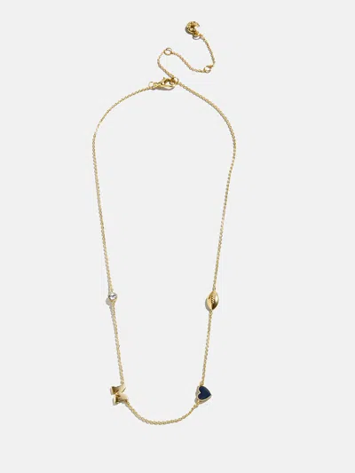 Baublebar University Of Michigan Spaced Charm Necklace In Gold