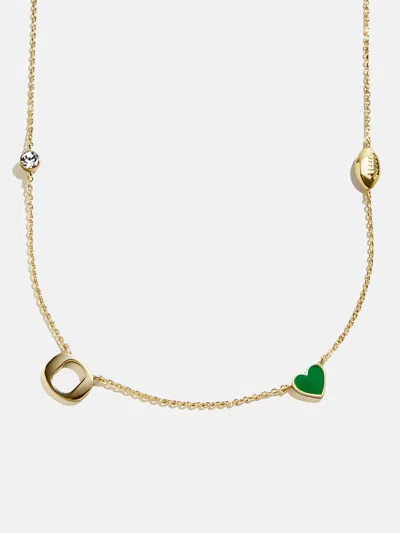 Baublebar University Of Oregon Spaced Charm Necklace In Green