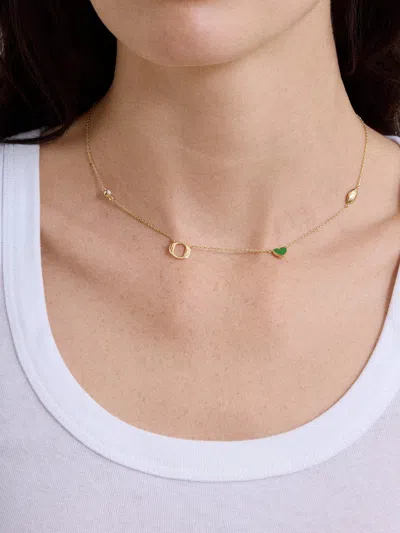 Baublebar University Of Oregon Spaced Charm Necklace In Green