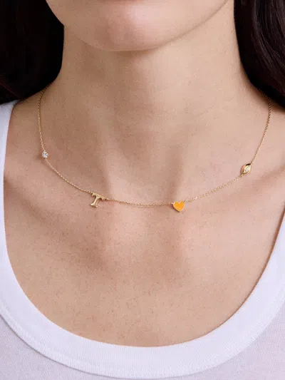 Baublebar University Of Tennessee Spaced Charm Necklace In Yellow