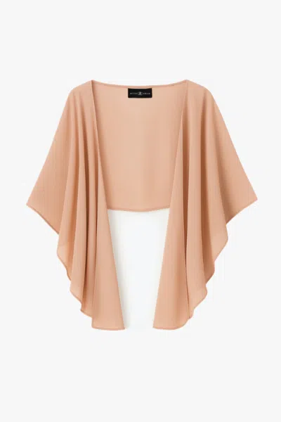 Betsy & Adam "bernadette" Chiffon Shawl Wrap In Pink