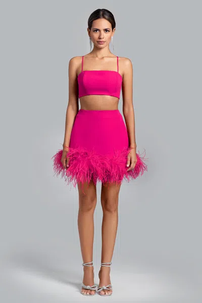 Betsy & Adam Ghrail "carmen" Crepe Set In Pink