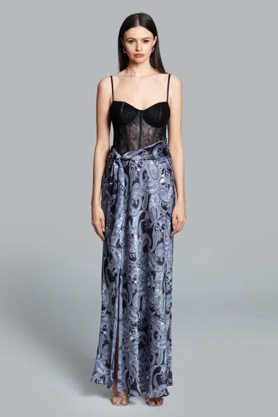 Xscape Evenings Ghrail "houston" Lace And Satin Dress In Black