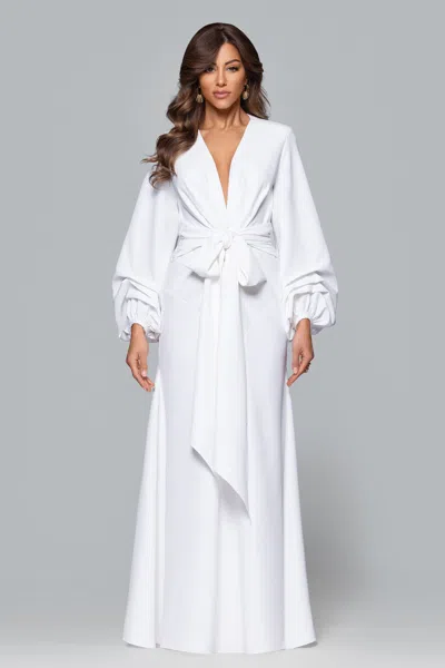 Xscape Evenings Ghrail "millie" Crepe Gown In Black