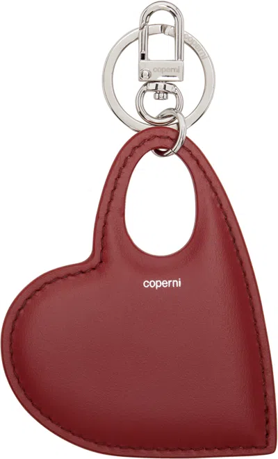 Coperni Red Heart Keychain In Red