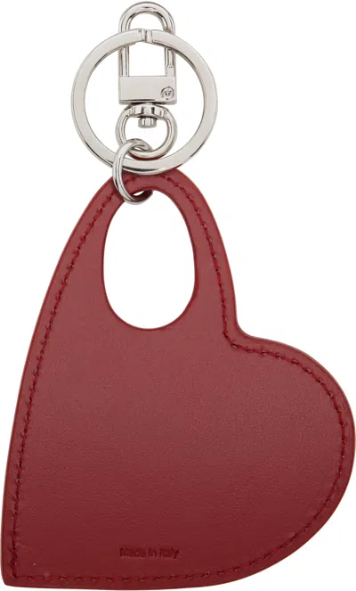 Coperni Red Heart Keychain In Red