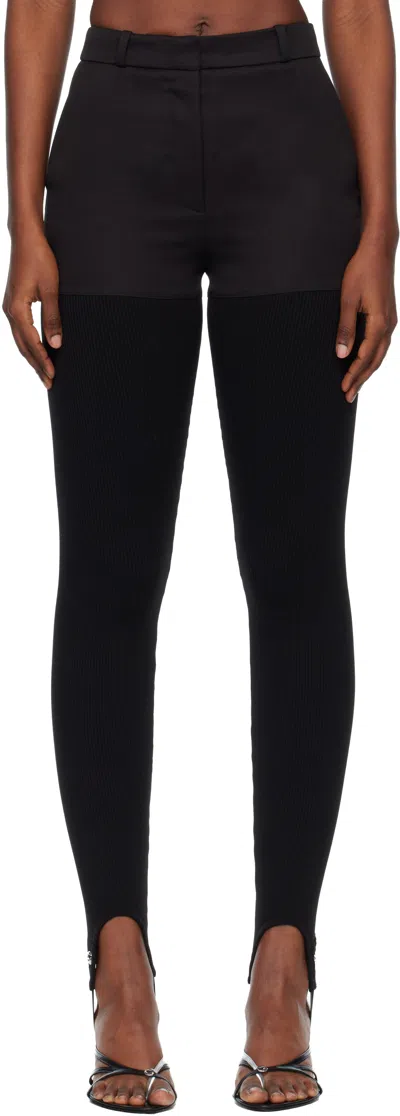 Coperni Black Hybrid Rib Trousers In Black