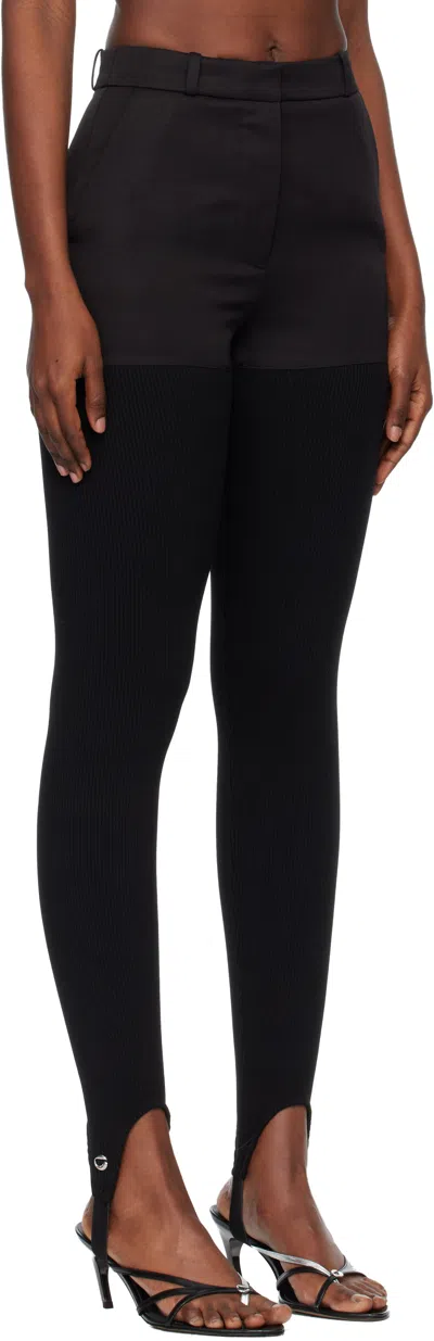 Coperni Black Hybrid Rib Trousers In Black