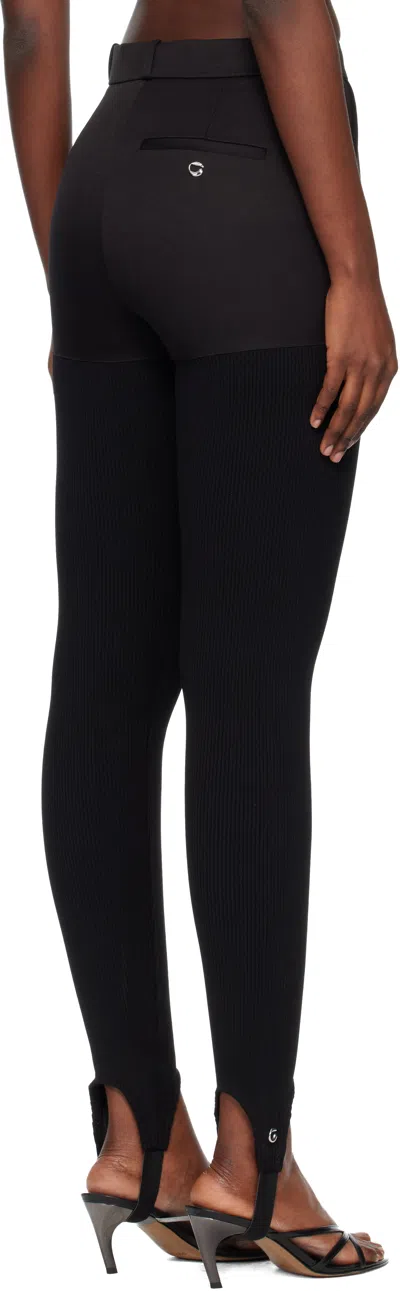Coperni Black Hybrid Rib Trousers In Black