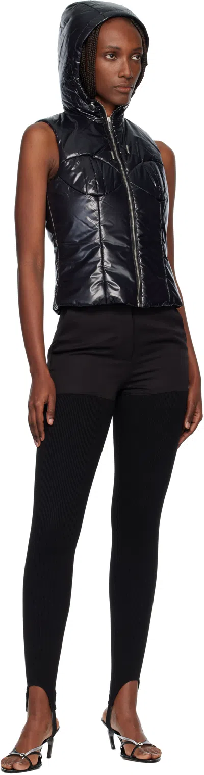 Coperni Black Hybrid Rib Trousers In Black