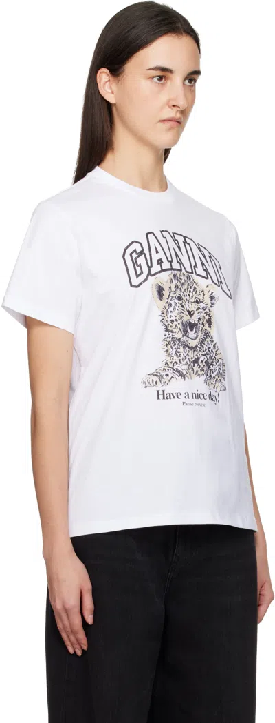 Ganni Barba Napoli Classic 1000 Stipes Shirt In White