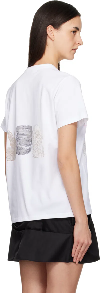 Ganni Animal Graphic Relaxed Fit T-shirt In White