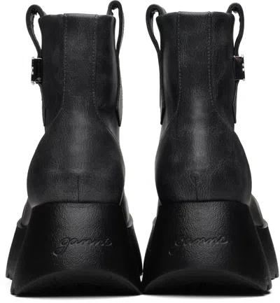 Ganni Gray Kat Low Boots In Multi